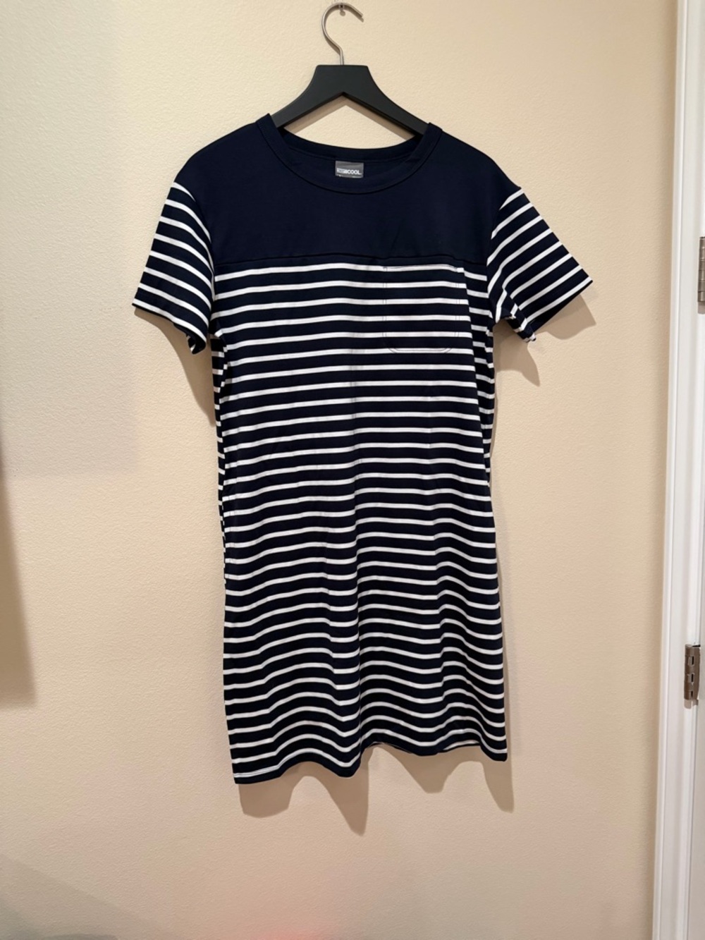 NWT Striped Navy and White Short Sleeve Dress